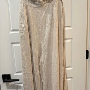 Fashion Nova Linen Wide Leg Jumpsuit
